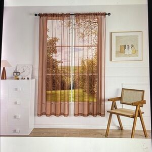 Chic Tan Sheer Curtains